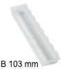 cuisio-Einzelschale 100er, weiß-transluzent 100er cuisio Schale weiß, B 103 / L 473 mm