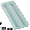 cuisio-Doppelschale 200er, grün-transluzent 200er cuisio D.Schale grün, B 188 / L 473 mm