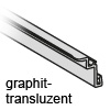 cuisio Dichtlippe graphit-transluzent, für TBX 500 seitl. Lippe cuisio, L 473 mm / graphit