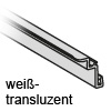 cuisio Dichtlippe weiß-transluzent, für TBX 500 seitl. Lippe cuisio, L 473 mm / weiß