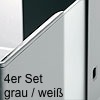 cuisioFLEX Schubladen Einsatz, 2er/3er od. 4er Set, H 130 mm Einsatz 4er Set cuisioFLEX, grau/weiß-transluzent