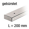 Edelstahl-Möbelfuß gebürstet L 200 mm Möbelfuß Edelst. gebürstet 200 mm