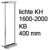Kesseböhmer Apothekerauszug KB 400 mm / lichte KH 1600-2000 mm Dispensa HS-Auszug V aluf. 400/1600-2000