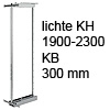 Kesseböhmer Apothekerauszug KB 300 mm / lichte KH 1900-2300 mm Dispensa HS-Auszug V aluf. 300/1900-2300