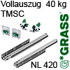 Vollauszug Dynapro Soft-close LQ 40 kg NL 420 mm Dynapro NL 420/40 kg, Set