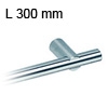 Edelstahl-Handtuchhalter Ø 12 mm, L 300 mm Handtuchstange Edelst. matt - L 300 mm