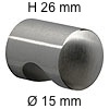Edelstahlknopf i-126 Höhe 26 mm H 26 / Ø 15 mm