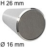 Edelstahlknopf i-209 Höhe 26 mm Ø 16 / H 26 mm