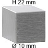 Edelstahlknopf i-410 Höhe 22 mm Ø 10 / H 22 mm