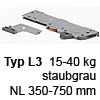 T60L7540 TIP-ON BLUMOTION Einheit, Typ L3 Set TipOn Blumotion / L3 / NL 350-750 mm / 15-40 kg