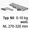 T60L7040 TIP-ON BLUMOTION Einheit, Typ S0 Set TipOn Blumotion / S0 / NL 270-349 mm / 0-10 KG