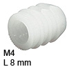 Einleimmuffe Kunststoff 8 x 8 mm Einleim. PA M4 D=8/8 mm