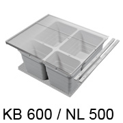 Mülltrennsystem, KB 600 mm - NL 500 mm