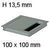 Kabeldurchführung Tisch G11S gerader Deckel 100 x 100 mm Exit G11S 13 alu - 100x100x13,5 mm