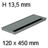 Kabeldurchführung Tisch G11S gerader Deckel 120 x 450 mm Exit G11S 13 alu - 120x450x13,5 mm