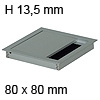 Kabeldurchführung Tisch G11S gerader Deckel 80 x 80 mm Exit G11S 13 alu - 80x80x13,5 mm