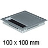 Kabeldurchlass Exit Edge 13 gerader Deckel 100 x 100 mm Exit Edge 13 alu / alu - 100 x 100 x 15,6 mm