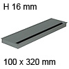 Kabeldurchlass Exit G11 ECO, Alu 100 x 320 mm Exit G11 Eco alu - 100x320x16 mm