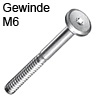 Flachkopfschrauben KF M6, mit ISK4 vernickelt / verzinkt