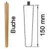 Möbelfuß aus Buchenholz, konisch L 150 mm Möbelf. Buche, Ø 34-25 mm / L 150 mm