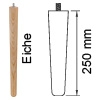 Möbelfuß aus Eichenholz, konisch L 250 mm Möbelf. Eiche, Ø 34-25 mm / L 250 mm