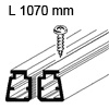 Alu-Gratleistenprofil, L 1070 mm 2-teilige Gratleiste Alu elox., L 1070 mm