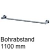 Edelstahl Handtuchhalter Set, 1-fach - BA 300-1200 mm - für Rohr Ø 14 mm BA 1100 mm - Ø 14 mm Edelstahl-Handtuchhalter, Komplett-Set