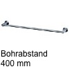 Edelstahl Handtuchhalter Set, 1-fach - BA 300-1200 mm - für Rohr Ø 14 mm BA 400 mm - Ø 14 mm Edelstahl-Handtuchhalter, Komplett-Set