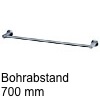 Edelstahl Handtuchhalter Set, 1-fach - BA 300-1200 mm - für Rohr Ø 14 mm BA 700 mm - Ø 14 mm Edelstahl-Handtuchhalter, Komplett-Set
