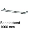 Edelstahl Handtuchhalter Set, 2-fach - BA 300-1200 mm - für Rohr Ø 14 mm BA 1000 mm - Ø 14 mm Edelstahl-Handtuchhalter