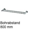 Edelstahl Handtuchhalter Set, 2-fach - BA 300-1200 mm - für Rohr Ø 14 mm BA 800 mm - Ø 14 mm Edelstahl-Handtuchhalter