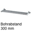 Edelstahl Handtuchhalter Set, 3-fach - BA 300-1200 mm - für Rohr Ø 14 mm BA 300 mm - Ø 14 mm Edelstahl-Handtuchhalter, Komplett-Set
