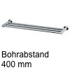 Edelstahl Handtuchhalter Set, 3-fach - BA 300-1200 mm - für Rohr Ø 14 mm BA 400 mm - Ø 14 mm Edelstahl-Handtuchhalter, Komplett-Set