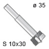 Zylinderkopfbohrer - HW, Ø 35 / L 90 / S 10x30 Zylinderkopfbohrer, Ø 35
