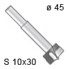Zylinderkopfbohrer - HW, Ø 45 / L 90 / S 10x30 Zylinderkopfbohrer, Ø 45