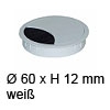 Kabeldurchlass ø 60mm - weiß lackiert Kabelauslass 60x12 mm weiß