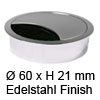 Kabeldurchlass ø 60mm - edelstahlfinish Kabelauslass 60 mm edelstahlfinish