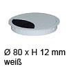 Kabeldurchlass ø 80mm - weiß lackiert Kabelauslass 80x12 mm weiß