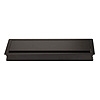 Kabeldurchlass ABS + Alu - Soft Close, schwarz ABS Kabelf. Aludeckel 299x120x27,5 mm + Dämpfung, schw.