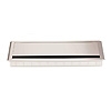 Kabeldurchlass ABS + Alu - Soft Close, silber ABS Kabelf. Aludeckel 299x120x27,5 mm + Dämpfung, silb.