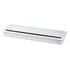 Kabeldurchlass ABS + Alu - Soft Close, weiß ABS Kabelf. Aludeckel 299x120x27,5 mm + Dämpfung, w.