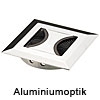 Kabeldurchlass "Butterfly", Ø 80 mm - Kantenmaß 90 x 90 mm - Aluminiumoptik