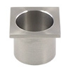 Edelstahl-Kabeldurchlass quadratisch, offen Ø 30-60/H 27 mm