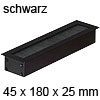 Kabeldurchlass Exit NC schwarz 45 x 180 mm Exit NC 45 x 180 x 25 mm Alu / schwarz
