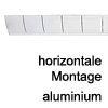 Kabelführung Flap - zur horizontalen Montage Aluminium - RAL 9009