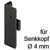 Winkelteil Keku AD 15 zum Schrauben mit Senkkopf Ø 4 mm Winkelteil Keku AD 15 schwarz Schraub 4 mm