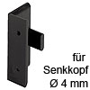 Winkelteil Keku AD 30 zum Schrauben mit Senkkopf Ø 4 mm Winkelteil Keku AD 30 schwarz Schraub 4 mm