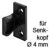 Plattenteil Keku AS zum Schrauben mit Senkkopf Ø 4 mm Plattenteil Keku AS schwarz Schraub 4 mm
