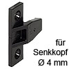 Rahmenteil Keku AS zum Schrauben mit Senkkopf Ø 4 mm Rahmenteil Keku AS schwarz Schraub 4 mm