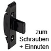 Rahmenteil Keku EH zum Einnuten + Schrauben mit Senkkopf Ø 4 mm Rahmenteil Keku EH schwarz Nut